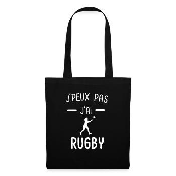 je peux pas j'ai rugby sport femme - Sac en tissu - noir - Devant