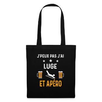 je peux pas j'ai luge et apéro luge - Sac en tissu - noir - Devant