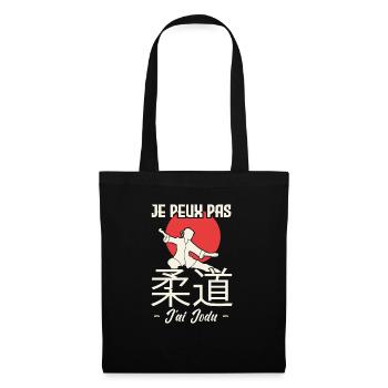 je peux pas j'ai judo. idée Cadeau Judo. - Sac en tissu - noir - Devant