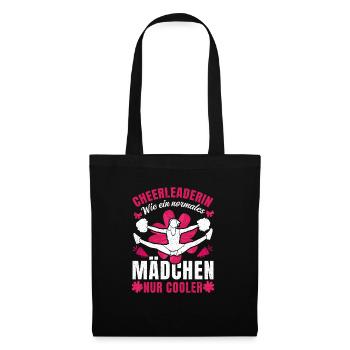 Cheerleaderin wie ein normales Mädchen nur cooler - Stoffbeutel - Schwarz - Vorne