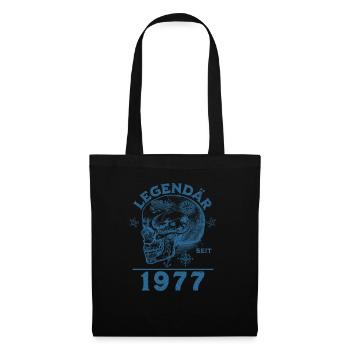 Geburtstag Legendär Seit 1977 Geschenk - Stoffbeutel - Schwarz - Vorne
