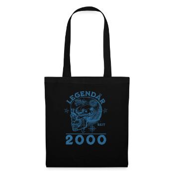 Geburtstag Legendär Seit 2000 Geschenk - Stoffbeutel - Schwarz - Vorne