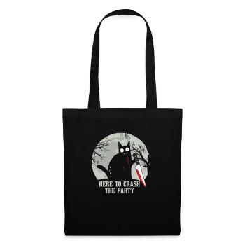 Ici pour écraser le chat d’Halloween - Sac en tissu - noir - Devant