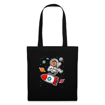 capybara astronaut in space Funny Rodent Lover Pun - Tote Bag - black - Front