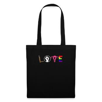 AMOUR LGBT Pride Droits de l’homme Utérus - Sac en tissu - noir - Devant