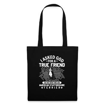 American Staffordshire Bull Terrier Staffy Dog - Tote Bag - black - Front