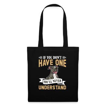 American Staffordshire Bull Terrier Staffy Dog - Tote Bag - black - Front