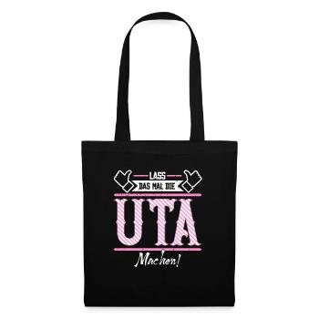 Uta Geschenkidee Geschenk Geburtstag - Stoffbeutel - Schwarz - Vorne
