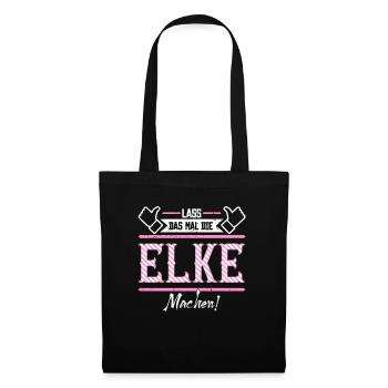 Elke Geschenkidee Geschenk Geburtstag - Stoffbeutel - Schwarz - Vorne