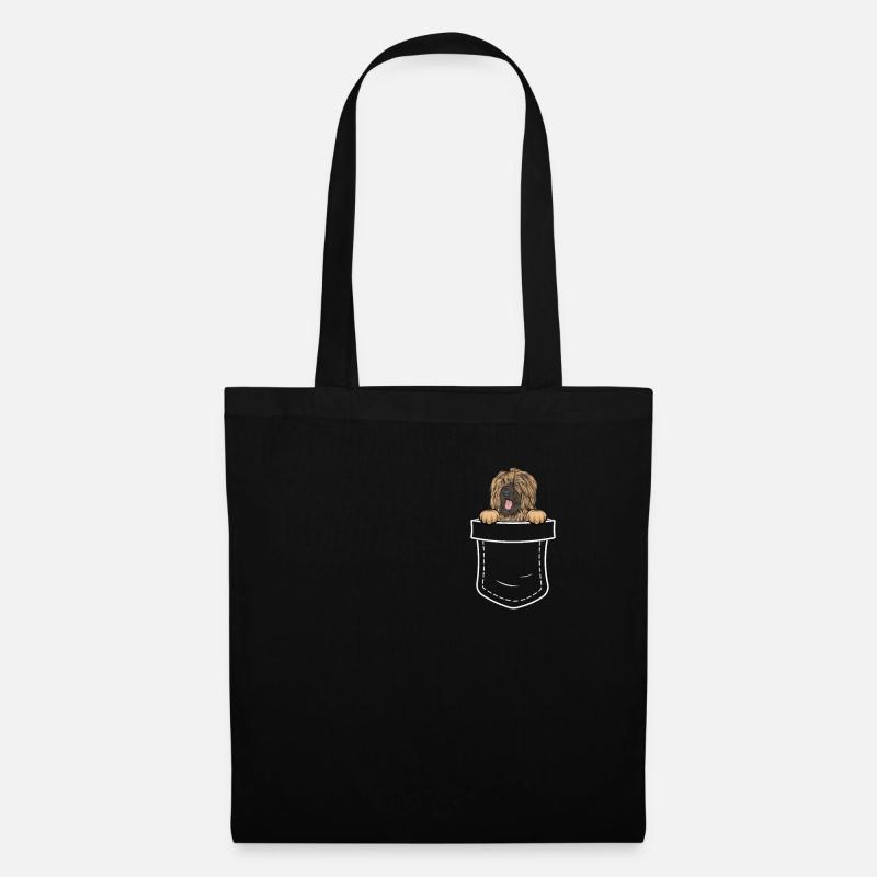 Briard Geschenk Hunde - Stoffbeutel - Schwarz