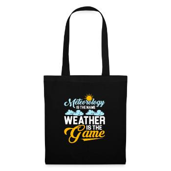 La météorologie est le nom La météo est le jeu Meteor - Sac en tissu - noir - Devant