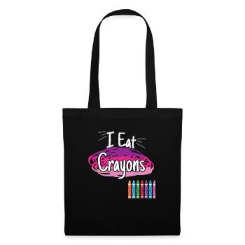 I Eat Crayons - Tote Bag - black - Front