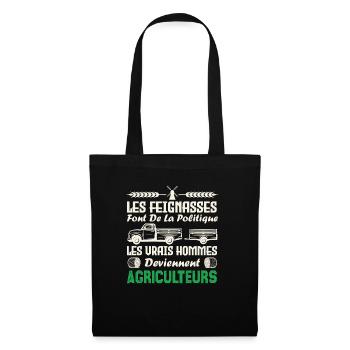 Les vrais hommes deviennent agriculteurs - Sac en tissu - noir - Devant
