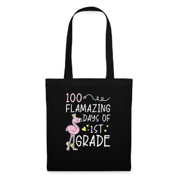 100 jours Flamazing d’élève de 1ère année Flamingo - Sac en tissu - noir - Devant