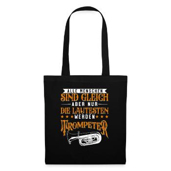 Trompeter Trompete Instrument Blechblasmusik - Stoffbeutel - Schwarz - Vorne