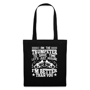 Trumpeter Trumpet Instrument Brass Music - Tote Bag - black - Front