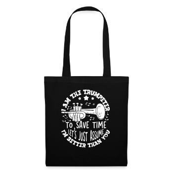 Trumpeter Trumpet Instrument Brass Music - Tote Bag - black - Front