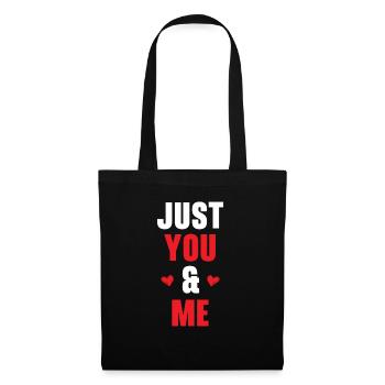 Juste Toi Et Moi Saint Valentin Coeurs Jour Cupidon - Sac en tissu - noir - Devant