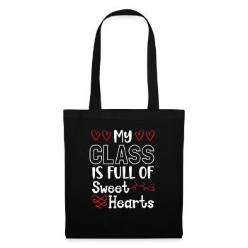 Ma classe est pleine de cœurs doux Saint-Valentin - Sac en tissu - noir - Devant
