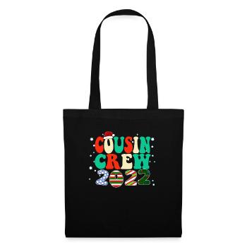 Cousins mignon ensemble de pyjama de Noël - Cousin Crew - Sac en tissu - noir - Devant