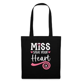 Miss Steal Your Heart Saint-Valentin Jour des cœurs - Sac en tissu - noir - Devant