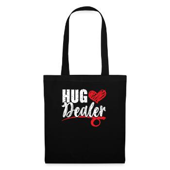 Umarmung Händler Valentinstag Herztag Amor Liebe - Stoffbeutel - Schwarz - Vorne