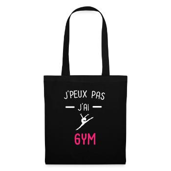 je peux pas j'ai gym rose - Sac en tissu - noir - Devant