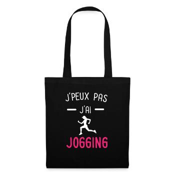 je peux pas j'ai jogging rose - Sac en tissu - noir - Devant