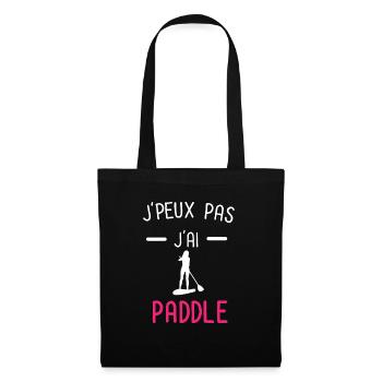 je peux pas j'ai paddle rose - Sac en tissu - noir - Devant