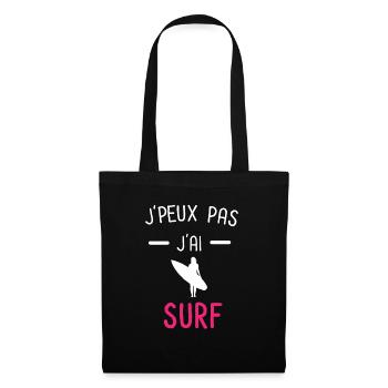 je peux pas j'ai surf rose - Sac en tissu - noir - Devant