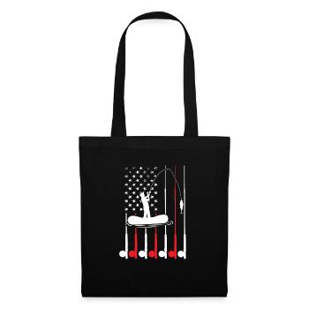 Fisherman USA Flag Patriotic American - Sac en tissu - noir - Devant