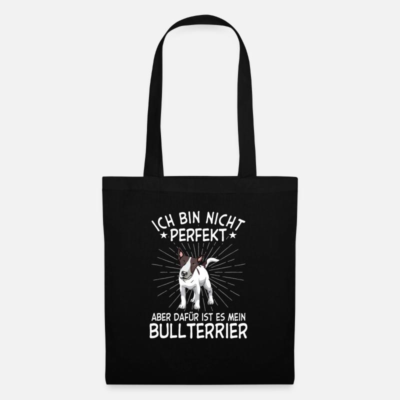 Bullterrier Geschenk Hunde - Stoffbeutel - Schwarz