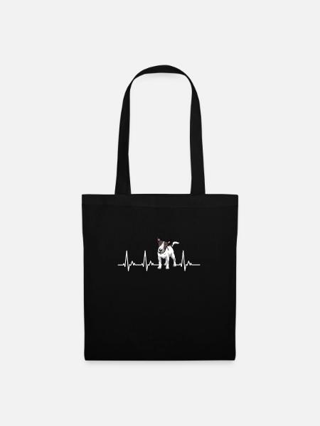 Bullterrier Geschenk Hunde - Stoffbeutel - Schwarz