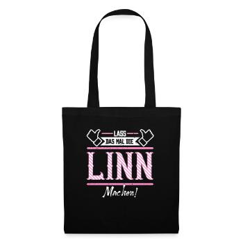 Linn Geschenkidee Geschenk Geburtstag - Stoffbeutel - Schwarz - Vorne