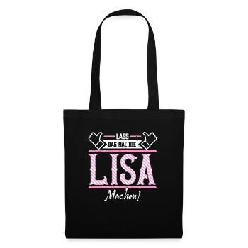 Lisa Geschenkidee Geschenk Geburtstag - Stoffbeutel - Schwarz - Vorne