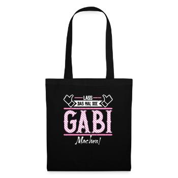 Gabi Geschenkidee Geschenk Geburtstag - Stoffbeutel - Schwarz - Vorne