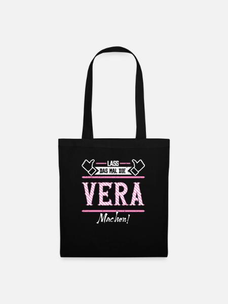 Vera Geschenkidee Geschenk Geburtstag - Stoffbeutel - Schwarz
