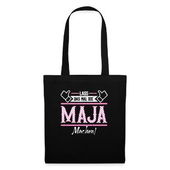 Maja Geschenkidee Geschenk Geburtstag - Stoffbeutel - Schwarz - Vorne