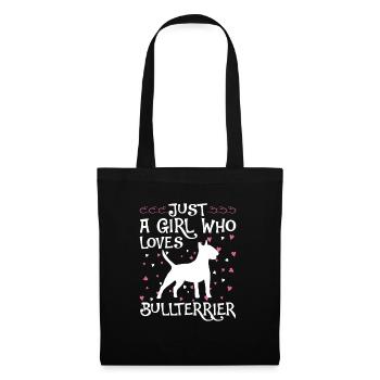 Bull Terrier Chiens cadeaux - Sac en tissu - noir - Devant