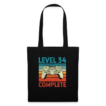 Niveau 34 Terminé - Sac en tissu - noir - Devant