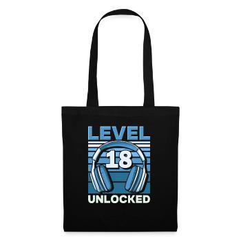 Level 18 Unlocked Gaming Birthday Gamer - Tote Bag - black - Front