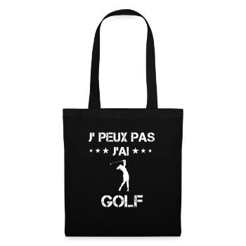 je peux pas j'ai golf cadeau femme - Sac en tissu - noir - Devant
