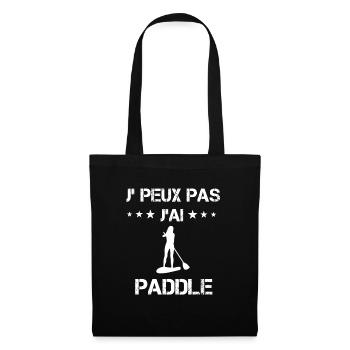 je peux pas j'ai paddle cadeau femme - Sac en tissu - noir - Devant