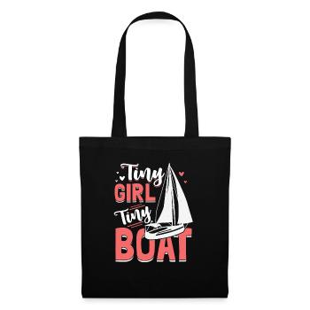 Petite fille École de voile petit bateau mer Baltique - Sac en tissu - noir - Devant