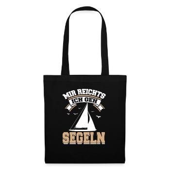 Mir reichts ich gehe Segeln Helgoland Design - Stoffbeutel - Schwarz - Vorne