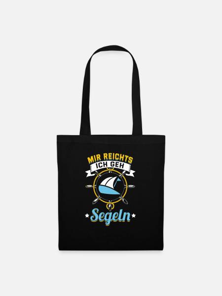 Mir reichts ich gehe Segeln Helgoland Design - Stoffbeutel - Schwarz