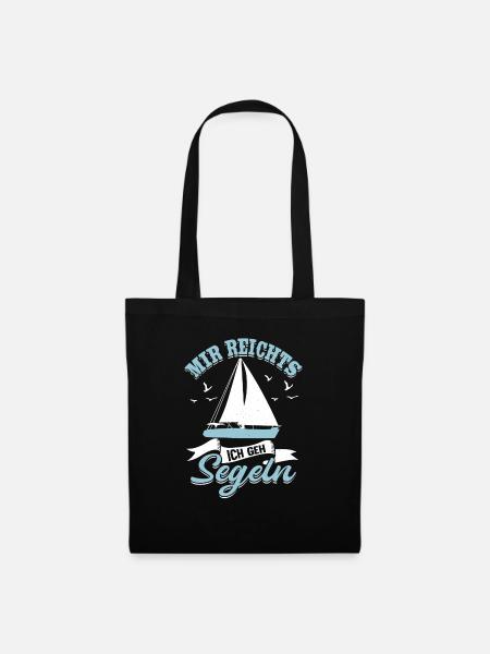 Mir reichts ich gehe Segeln Helgoland design - Stoffbeutel - Schwarz