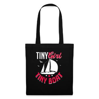 Little Girl Small Boat Sailing School Baltic Sea - Tote Bag - black - Front