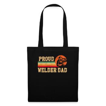 Welder Welding Dad Father Vintage - Tote Bag - black - Front