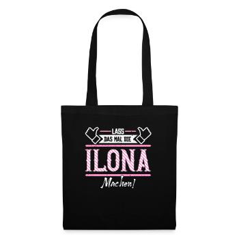 Ilona Geschenkidee Geschenk Geburtstag - Stoffbeutel - Schwarz - Vorne